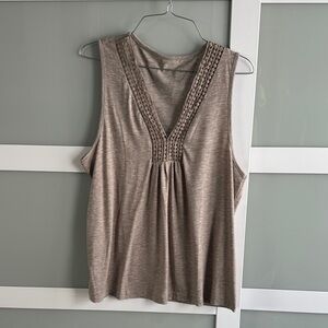 Taupe Sleeveless Tank Top